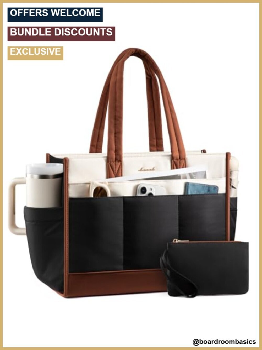 Large Quilted Puffer Tote Bag for Women, Lightweight Work Handbag with Laptop